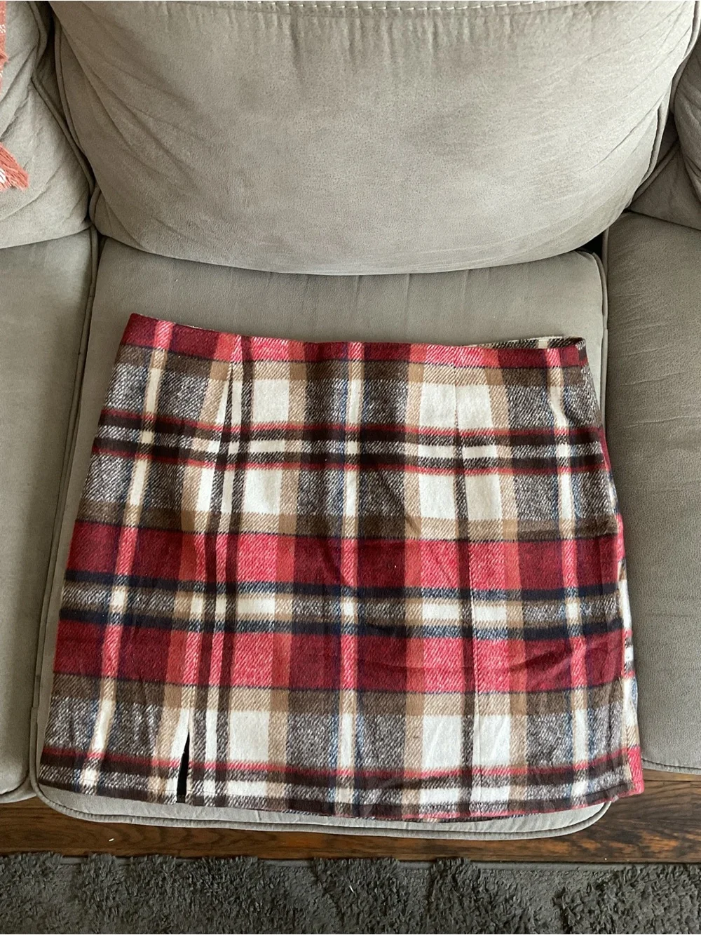 Red Plaid Mini Skirt - Classic Tartan Style